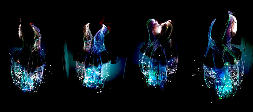 Fiber Optic Jellyfish Artwork